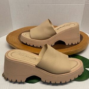 Free People Nude Platform Sandals